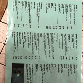 Harold's Kitchen - This is back of the menu. Breakfast, and dinner prices are on here. - Breakfast & Brunch Near Me - Richmond, Virginia