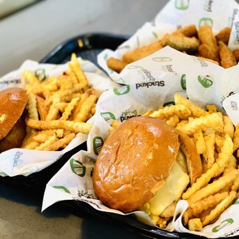 Stacked Bar & Grill - Stack Your Burger Combo / California Chicken Burger Fried Zucchini. - Bars Near Me - Visalia, California Stacked Bar & Grill - Stack Your Burger Combo / California Chicken Burger Fried Zucchini. - Bars Near Me - Visalia, California