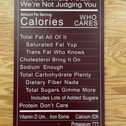 Sweet & Boozy - Nutrition Info
