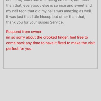 Unicorn Nails - The manger response not professional - Nail Salons Near Me - Las Vegas, Nevada