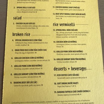 Broken Rice - Menu 2 - Vietnamese Near Me - Honolulu, Hawaii