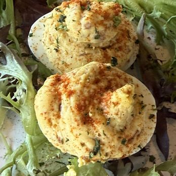 Lemon Grove Bistro - Deviled eggs with bacon? Yes please! - American Near Me - Lemon Grove, California Lemon Grove Bistro - Deviled eggs with bacon? Yes please! - American Near Me - Lemon Grove, California