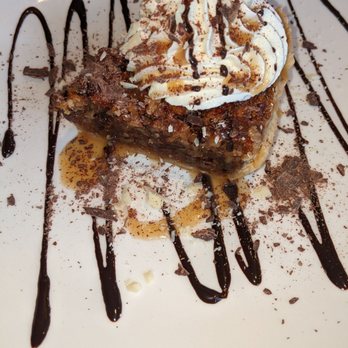 Rainbow Lodge - Chocolate bourbon pecan pie - coworker said it was good - New American Near Me - Houston, Texas