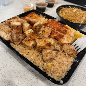 Hanami Teppanyaki Grill - Chicken & Salmon Combo - Teppanyaki Near Me - Norwalk, California