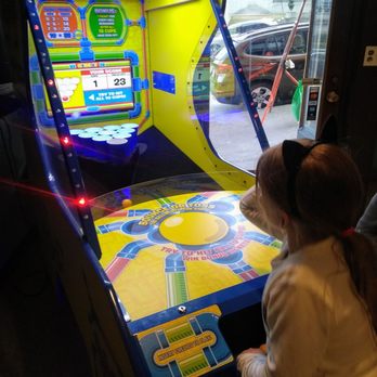 Dorky's Bar Arcade - My daughter practicing beer pong - Arcades Near Me - Tacoma, Washington