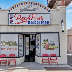 Razor Fresh Barbershop - The front of the shop