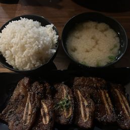 Short Ribs Rice Miso Soup Short Ribs Rice Miso Soup