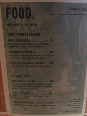 Menu photo 1 Ferdydurke Melbourne, VIC Menu photo 1 Ferdydurke Melbourne, VIC