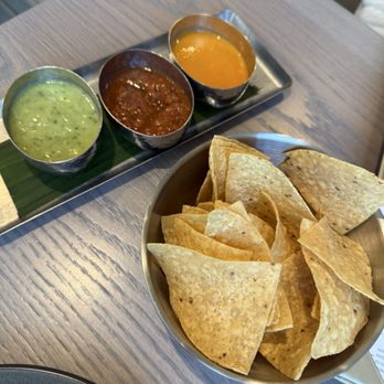 Miriam Cocina Latina - Chips and three salsa - Latin American Near Me - Coppell, Texas Miriam Cocina Latina - Chips and three salsa - Latin American Near Me - Coppell, Texas