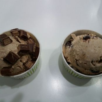 Creamistry - Coffee with brownie chunks and tiramisu with kit kat - Desserts Near Me - Bakersfield, California
