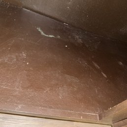 Didn't wipe out cabinets Didn't wipe out cabinets