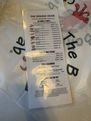 Menu photo 1 The Boiling Crab Los Angeles, CA Menu photo 1 The Boiling Crab Los Angeles, CA