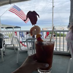 The National Hotel - Backlit but $24 Bloody Mary with lobster meat!
