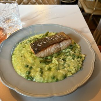 Maison - Salmon & Asparagus Risotto - Bars Near Me - Annapolis Royal, Nova Scotia Maison - Salmon & Asparagus Risotto - Bars Near Me - Annapolis Royal, Nova Scotia