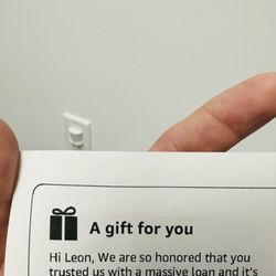 Leon Hui - ACG Funding - Received this gift from our client when I open my office's door this morning. Feeling blessed :)