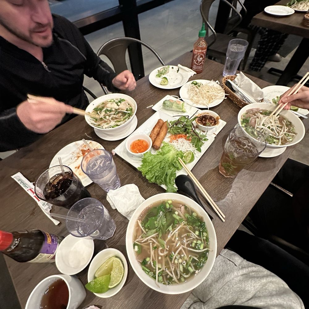 Pho Koi - Can't remember the name of the appetizer but it was veggie rolled.. 25. Phở with Chicken / Phở Gà and brisket pho - Vietnamese Near Me - Corona, California