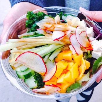 Poke Fish - Make -your-own salad with: Greens, kale, tofu, mango, radish, cucumbers, pickled ginger and Hawaiian Poke sauce - Poke Near Me - Ann Arbor, Michigan
