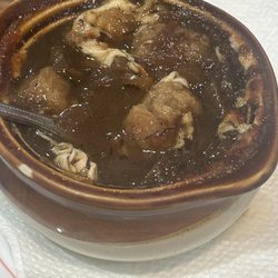 Farmington D - Crock of French onion soup, homemade to die for...amazing.