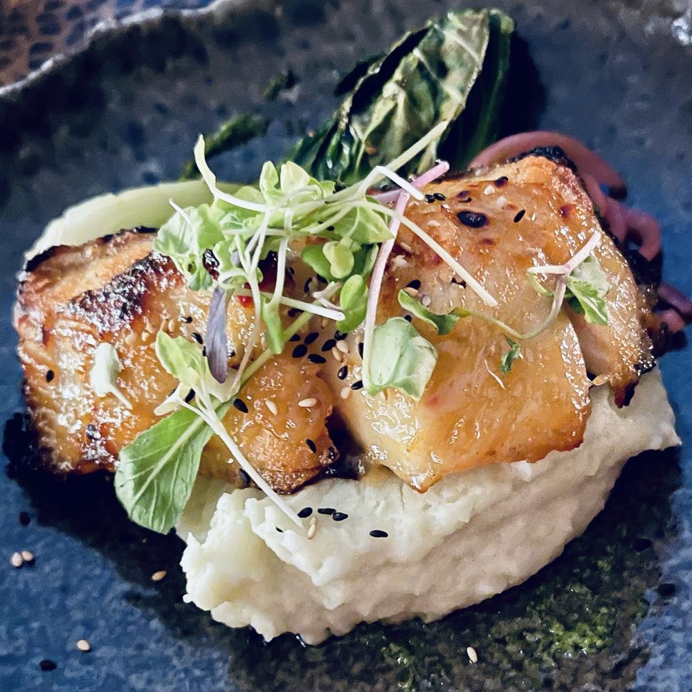 Black cod and wasabi mashed potatoes Black cod and wasabi mashed potatoes