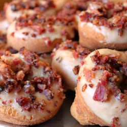 Scanway Catering - Maple bacon doughnuts.