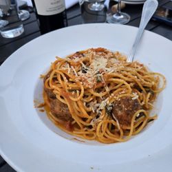 Andiamo! - Spaghetti and meatballs. Cannot go wrong.