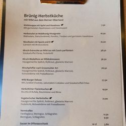 Restaurant Brünig-Kulm - Wild Saison