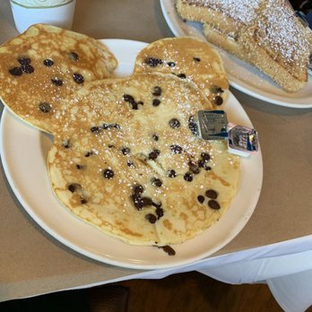 Campfire Grill - Kids chocolate chip Mickey Mouse pancakes - American Near Me - Depew, New York Campfire Grill - Kids chocolate chip Mickey Mouse pancakes - American Near Me - Depew, New York