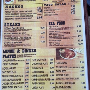 Bennys Tacos - Menu - Tex-Mex Near Me - Universal City, Texas