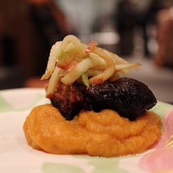 History Bites - The Chamberlin--Fried Salt Pork on Butternut Squash and topped with Apple Slaw