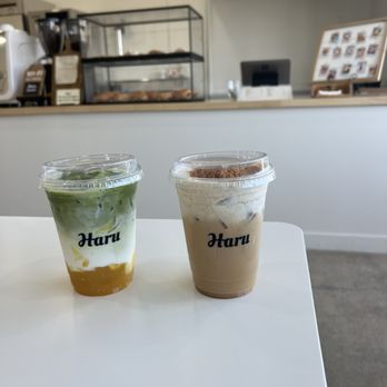 Haru - Biscoff Latte and Mango Matcha - Coffee & Tea Near Me - Buena Park, California Haru - Biscoff Latte and Mango Matcha - Coffee & Tea Near Me - Buena Park, California