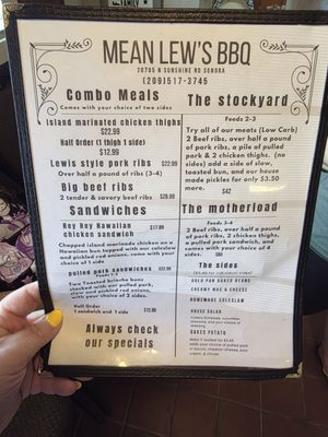 Menu photo 2 Mean Lew’s BBQ Sonora, CA