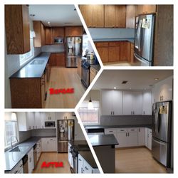 New View Painting - Nice (Yuca white) color cabinets in Merced CA.