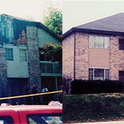 Environmental & Restoration Services - Before and after apartment fire photos
