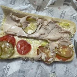 Jimmy John's - Straight into the garbage- which is exactly where it looks like it came out of. Just sad. Give me my money back- will not return