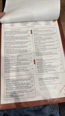 Menu photo 4 Four65 Woodfire Bistro Bar Highlands, NC
