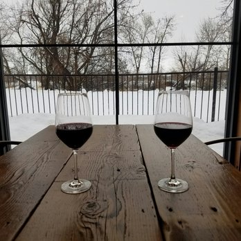 Coiled Wines - Glass of wine on a snowy winter afternoon - Wineries Near Me - Garden City, Idaho Coiled Wines - Glass of wine on a snowy winter afternoon - Wineries Near Me - Garden City, Idaho