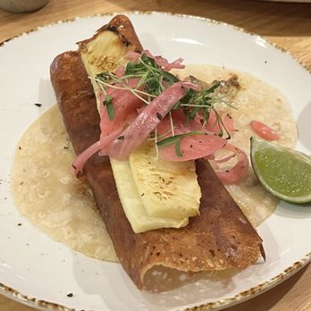 Sobremesa - Taco gringa (el pastor wrapped in fried cheese and folded in a tortilla with pineapple) - Latin American Near Me - San Diego, California