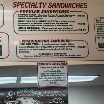 Granzella's Restaurant - Big Tom on menu - Italian Near Me - Williams, California