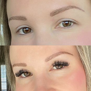 Doll Face Lash Studio - Glam doll full set before And after - Spray Tanning Near Me - Gilbert, Arizona