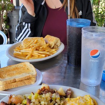 Flabob Airport Cafe - a woman eating breakfast - Cafes Near Me - Jurupa Valley, California Flabob Airport Cafe - a woman eating breakfast - Cafes Near Me - Jurupa Valley, California