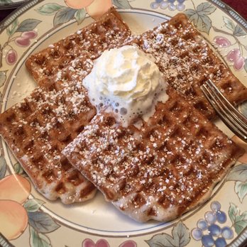 Misty Valley Inn B & B - Irish waffles with orange marmalade syrup - Hotels Near Me - Forks, Washington