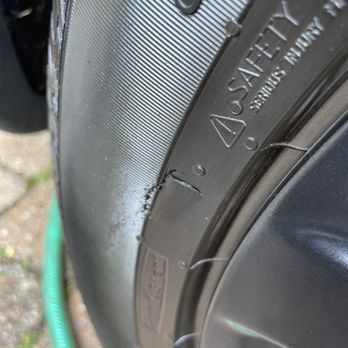 Detailer's Domain - Big flap on one of my tires that was not there before bringing the car to Phil - Auto Detailing Near Me - Norwood, New Jersey Detailer's Domain - Big flap on one of my tires that was not there before bringing the car to Phil - Auto Detailing Near Me - Norwood, New Jersey