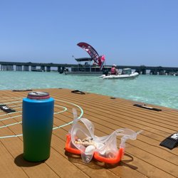 Destin Pontoon Charters - Floats and goggles