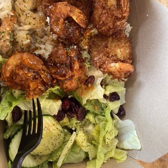 Coco Shrimp - Bryan Ave - Coco Shrimp, sweet and spicy shrimp, garlic butter shrimp, rice and salad. - Hawaiian Near Me - Fort Worth, Texas