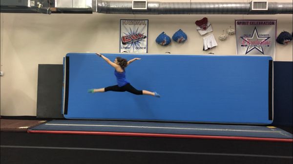 Tumbling Team - WE TEACH VERY BEGINNER LEVEL TO VERY ADVANCED LEVEL FOR ALL AGES.
We teach cartwheels both sides, one-handed cartwheels, aerials, roundoffs, back/front walkovers, back/front handsprings, back tucks, punch fronts, arabians, fulls, and specialty passes.