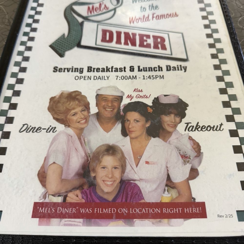Mel's Diner - Menu cover featuring the TV Show "Alice" - Diners Near Me - Phoenix, Arizona Mel's Diner - Menu cover featuring the TV Show "Alice" - Diners Near Me - Phoenix, Arizona