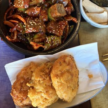Borit Gogae - Fried kimchee pancakes with mung beans - Korean Near Me - Los Angeles, California