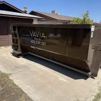 VaVia Dumpster Rental Phoenix - 15 yard dumpster with driveway protection. - Dumpster Rental Near Me - Phoenix, Arizona