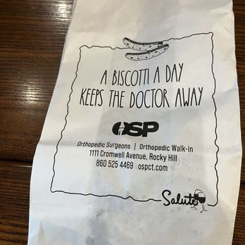 Salute - Bag of biscotti - Italian Near Me - Rocky Hill, Connecticut