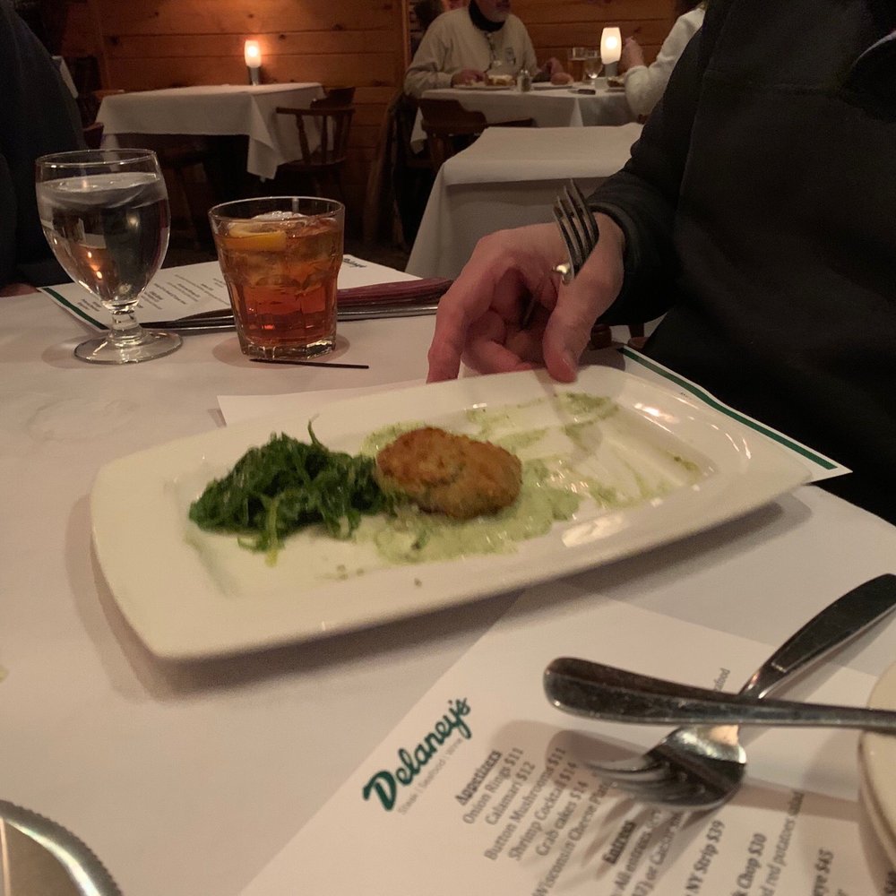 Delaney's Steak Seafood Wine - Crab cakes, half order - Steakhouses Near Me - Madison, Wisconsin Delaney's Steak Seafood Wine - Crab cakes, half order - Steakhouses Near Me - Madison, Wisconsin
